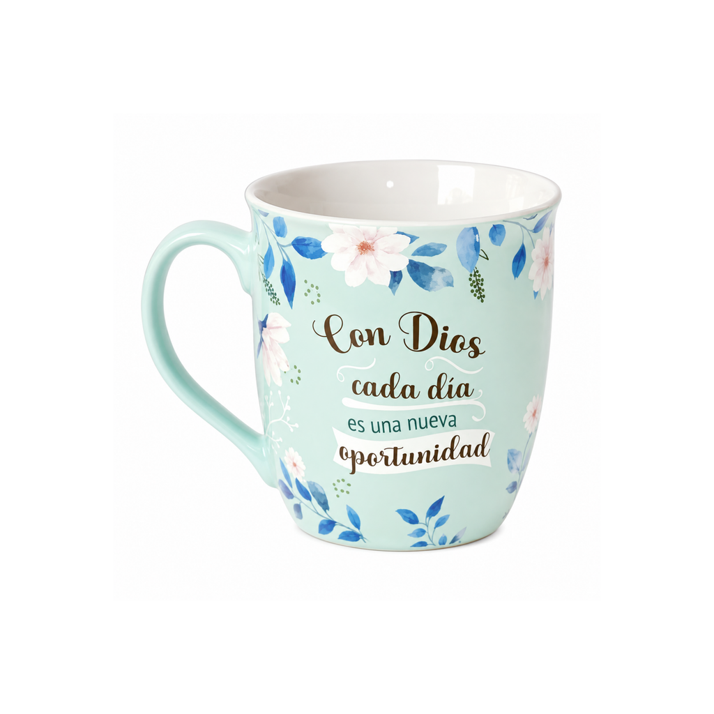 Taza Esforzada y Valiente | Cerámica Premium 14 oz